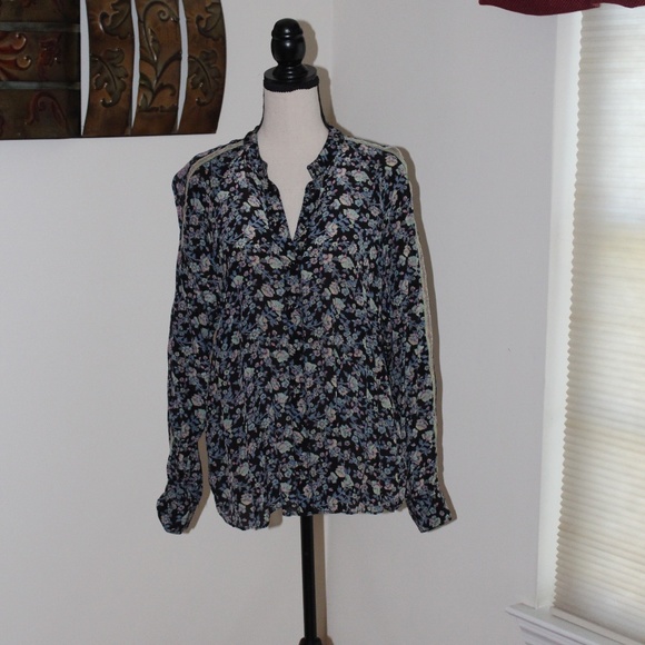 Free People, Skyway Drive In Blouse floral design snap buttons Long sleeve - Picture 4 of 13